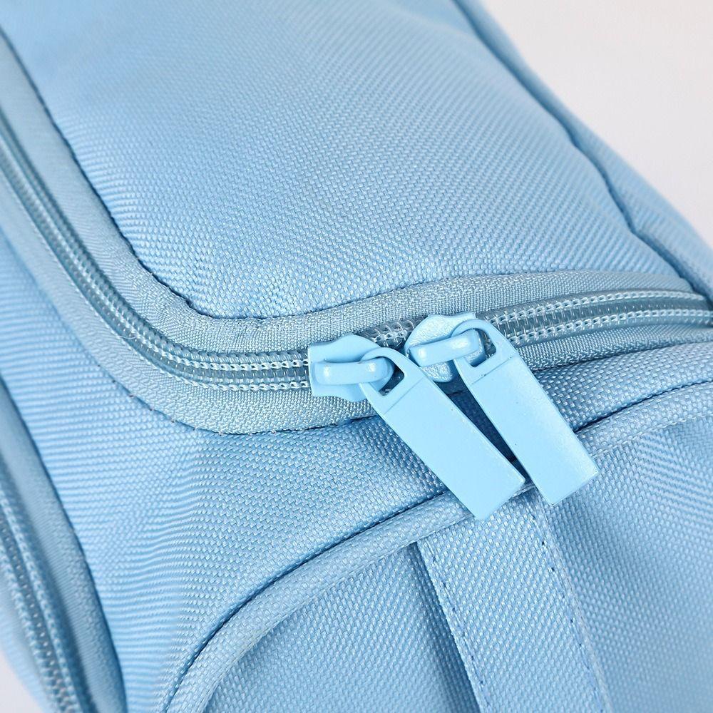 Large Capacity Pencil Bag Oxford Cloth Stationery Organizer Simple Double-Layer Pencil Case  Travel