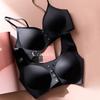 Front buckle small chest gathering invisible seamless underwear women's no steel ring jelly soft support anti-sagging bra