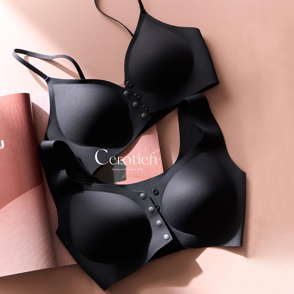 Front buckle small chest gathering invisible seamless underwear women's no steel ring jelly soft support anti-sagging bra