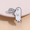 Horror Cute Ghost Shape Brooch Pin Paint Badges Cartoon Gothic Jewelry Gift For Friends Halloween Decoration Horror Cute Ghost S