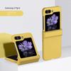 Чехол-ракушка с покрытием под кожу для Samsung Galaxy Z Flip 7 6 5 4 3 Flip6 Flip5 Flip4 Flip7 Защита шарнира Ударопрочный чехол