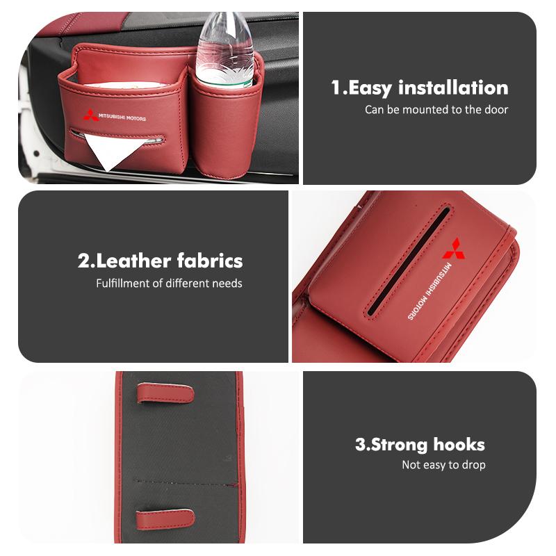 cxdjmy1 Car Styling Drink Cup Tissue Phone Holder Travel Storage Accessories For Mitsubishi Outlander Pajero Sport Lancer EX ASX L200