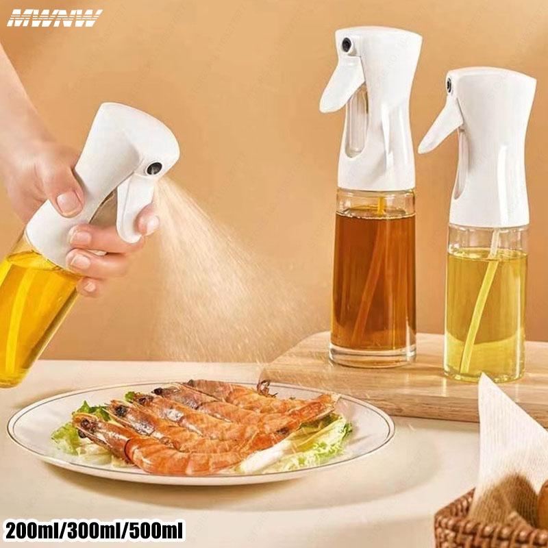 500ml Black Kitchen Oil Bottle Cooking Oil Spray 200ml Pneumatic Spray Bottle Fitness Barbecue Spray Oil Dispenser for Barbecue
