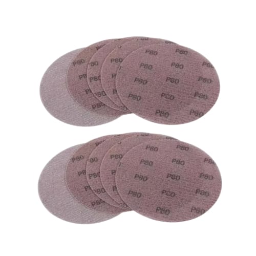 Round Mesh Sanding Discs, Anti-Blocking Dry Grinding Sandpaper for Sanders, 80-320 Grit, for Removal and Finishing, 15-Piece Set, 5-Inch (125mm)