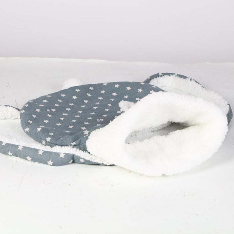 Practical Thickened Cat Sleeping Bag Semi-Closed Winter Soft Cat Bed Cave Warm Comfortable Cat Nest Pet Mat Pet Supplies