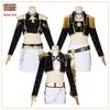 Demon Hunter Anime K-pop Girl Group Cosplay Costume - Black Gold Performance Attire for Lumi, Zoe, Mila