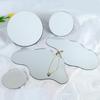 Qiix Acrylic Mirror Reflection Board Round Mirror Wave Shape Display Photography Props Accessory Display Set of 5