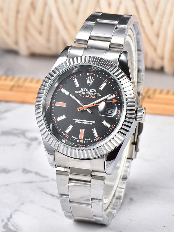 Модные мужские часы Часы с браслетом из нержавеющей стали Роскошные кварцевые часы