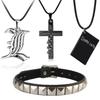 Аниме Книга Смерти Кулон Ожерелье Черная Книга Дизайн Ошейник Веревка Цепь Панк Крест Чокер Ювелирные Изделия Фанаты Реквизит Аксессуары