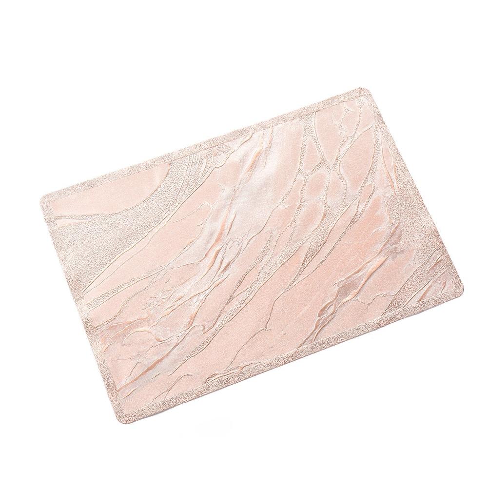 Waterproof Oil Resistant PVC Table Mats with Non Slip Backing Set of 6 Contemporary Rectangle Placemats for Dining