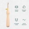Embroidery Needle Wooden Handle Embroidery Punch Needle Pen Weaving Tool DIY Craft Stitching Applique