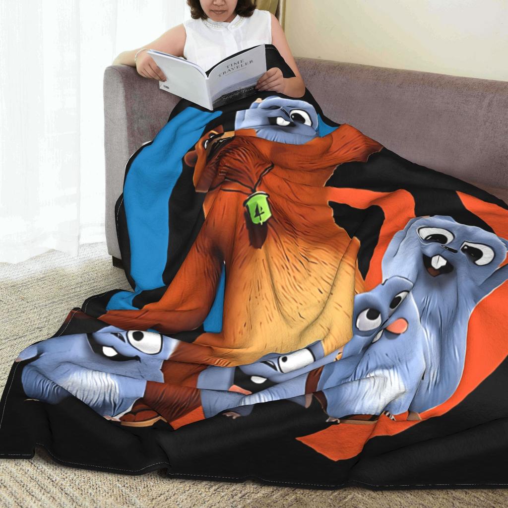 Grizzly and Lemmings Survival Journeys Blanket Quality Soft Throw Blanket Winter Girls Boys Living Room Fashion Bedspread