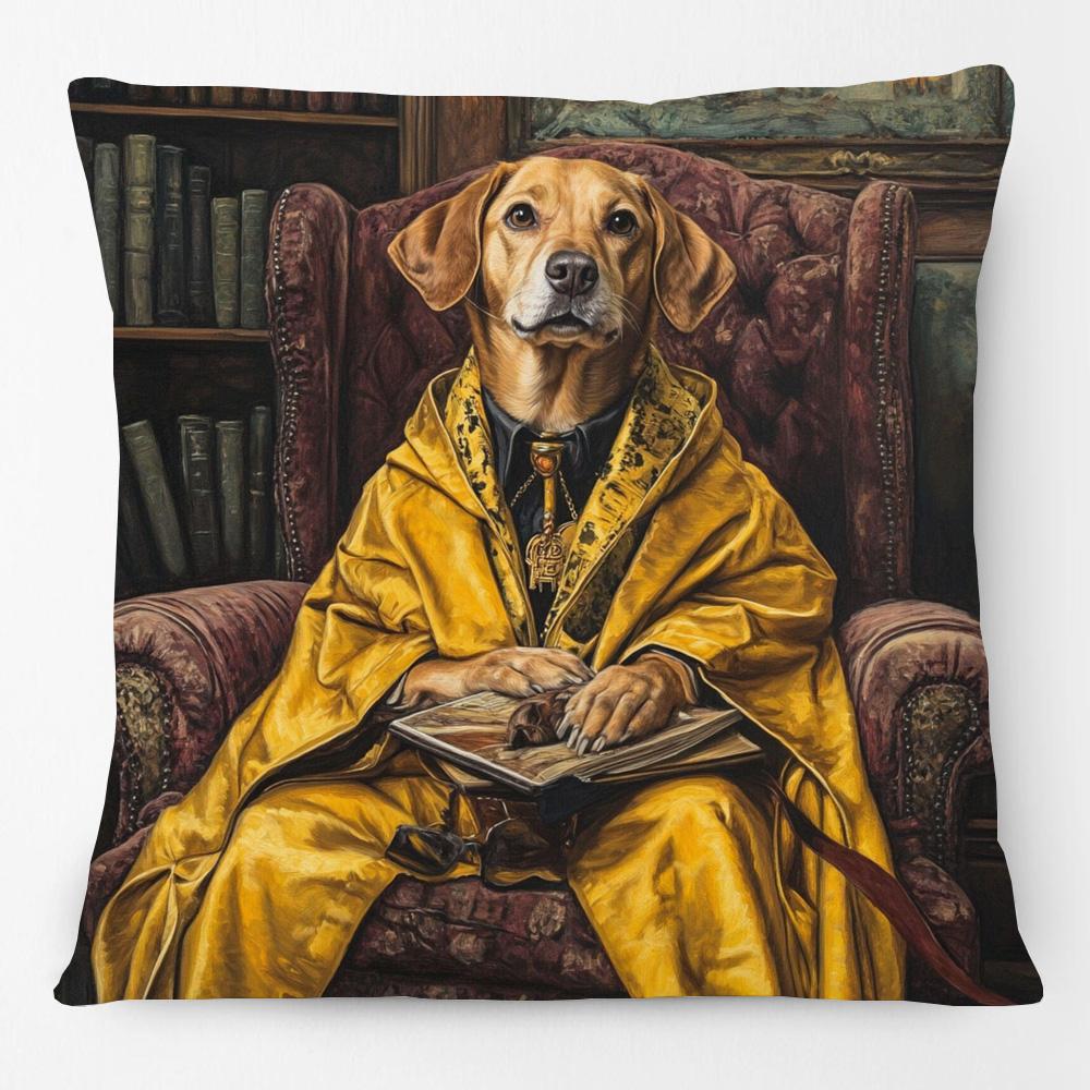 Vintage Royal Dogs And Cats Portraits Cushion Cover Poodle Border Collie Jack Russell Labrador Dog Pillowcase