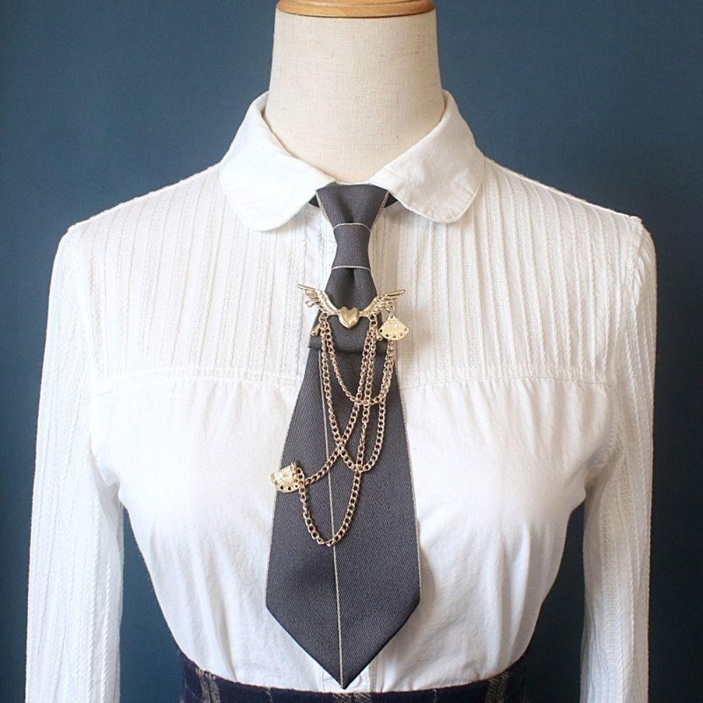 Polyester Chain Neck Accessory Preppy Style Neck Ornament Fashion JK Collar Pin JK Uniform Wear