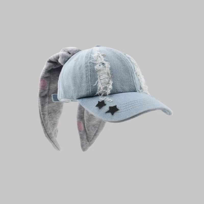 Джинсовая ковбойская шляпа в стиле Newjeans с вышитыми звездами для весенне-осенней моды