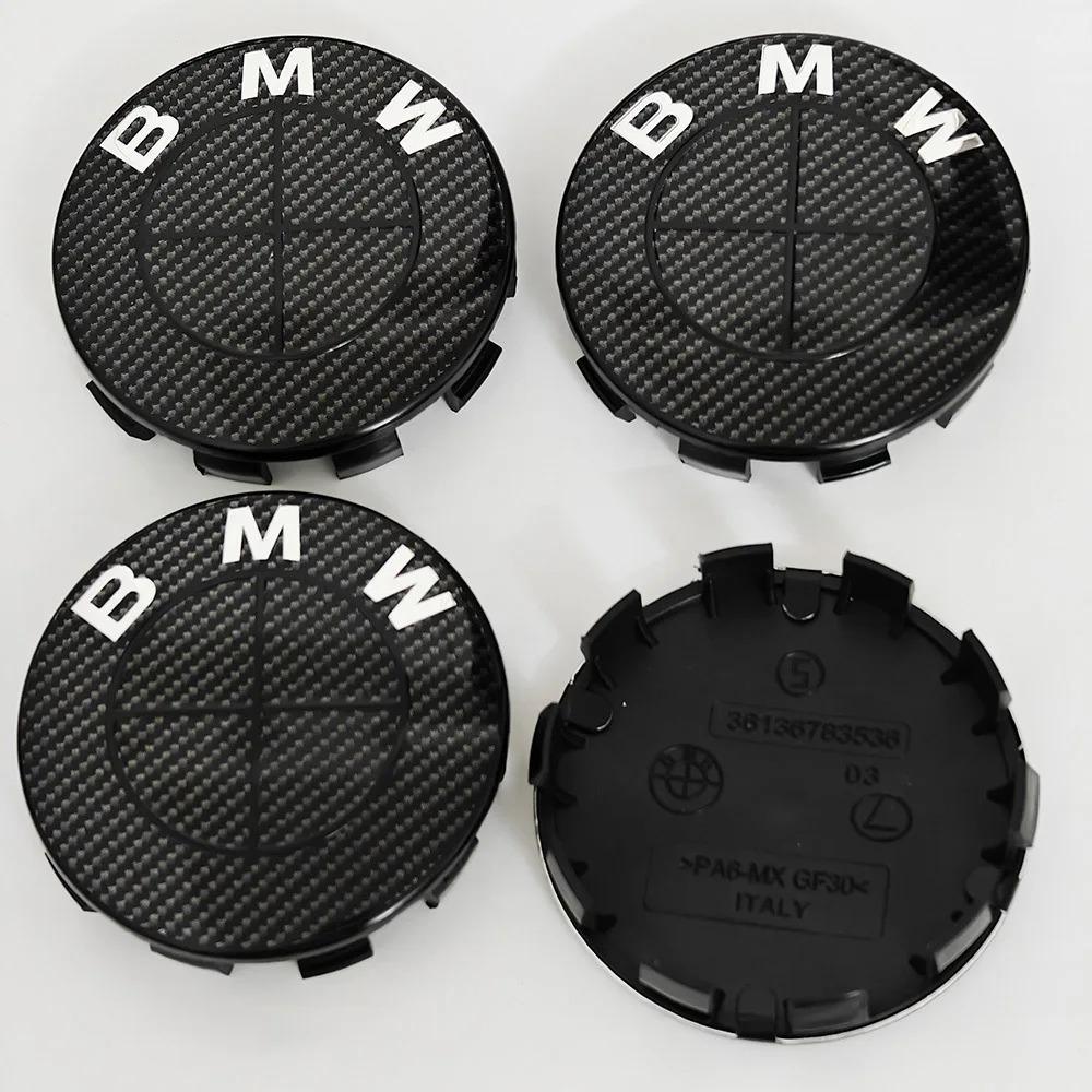 For BMW M 4pcs For BMW 50th E90 E60 F10 F20 G20 G30 E53 E85 E70 56mm 68mm Blue White Car Hub Cap Wheel Center Cap Emblem Badge Accessories zj6