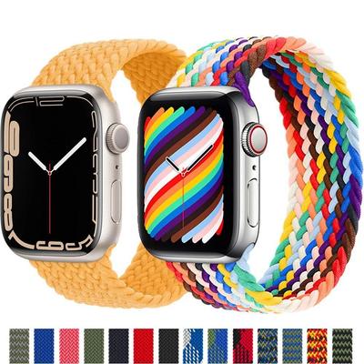 Плетеный ремешок SOLO LOOP для Apple Watch Band 45 мм, 44 мм, 41 мм, 40 мм, 38 мм, 42 мм, нейлоновый браслет Correa iWatch Serie 3, 4, 5 SE 6, 7