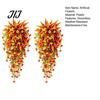 Realistic Silk Petunias Artificial Morning Glory Flower, Faux Fall Hanging Flowers Plants, UV Autumn Decor for Front Door Resistant Wall Home