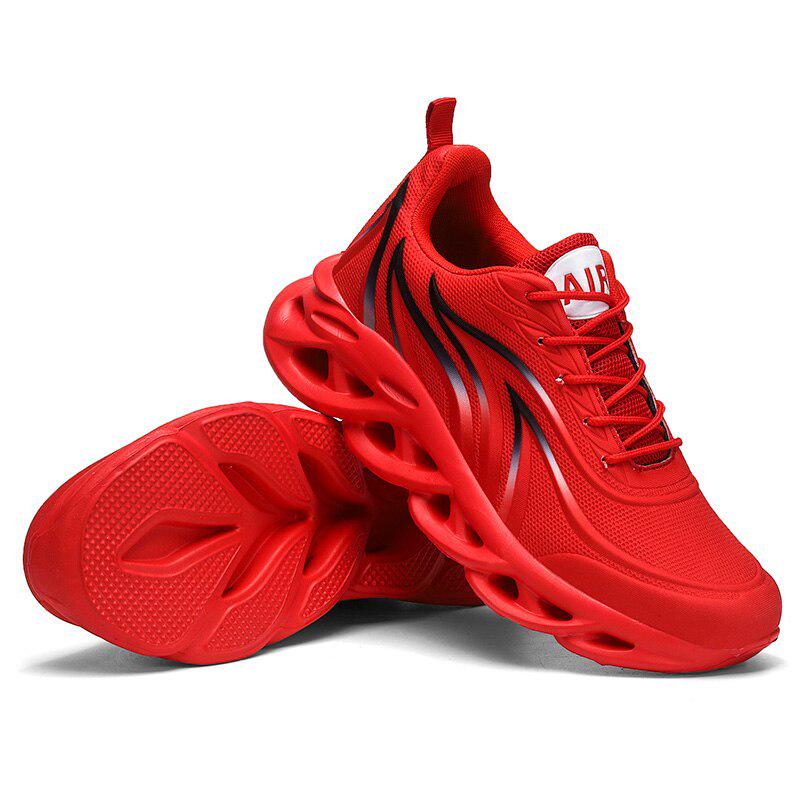 Fashion Running Shoes for Men Breathable Sneakers Knit Athletic Blade Cushioning Jogging Trainers Lightweight Sports Shoes Man