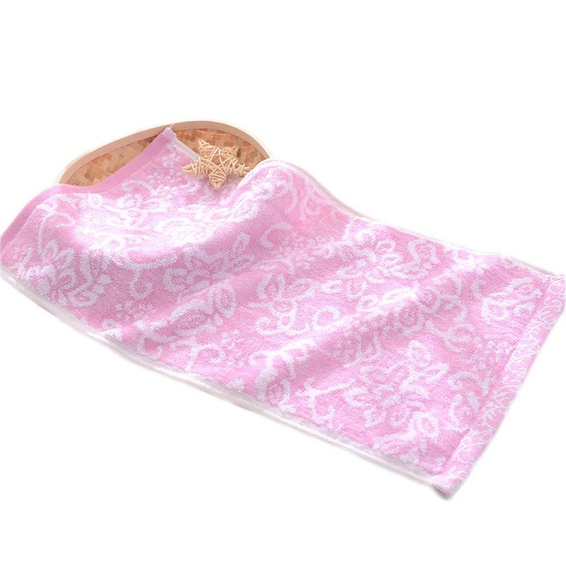 Bamboo Fiber Random Flower No-twist Baby and Children's Towel Soft and AbsorbentHousehold Facial Wash Towel, Face Towel, Small Towel