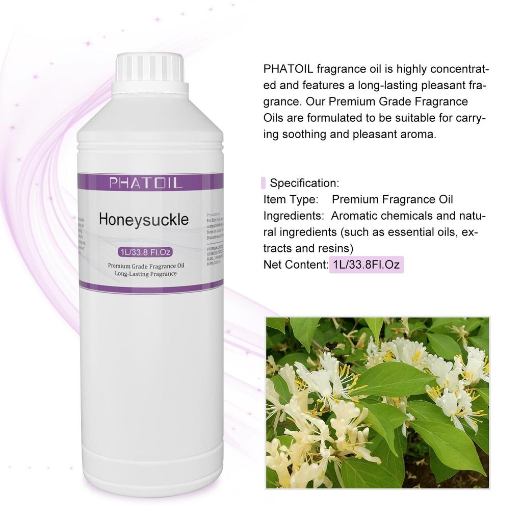 PHATOIL 1000ml/33.8fl.oz Fragrance Oils for Diffuser, Candle Making, DIY Perfume, Air Fresheners, Ideal for Home Office Car Use