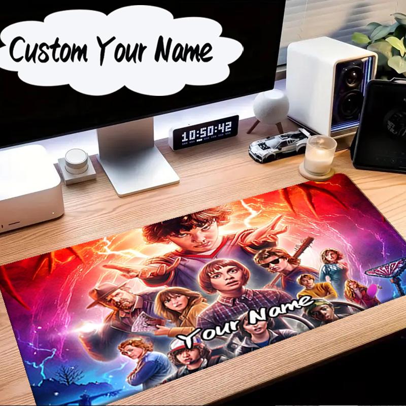 Custom Name Mouse pad Stranger Eleven Upside Down Mouse Pad Desk Mat, Non-Slip Rubber Backer Pad For Computer Notebook Gaming Mouse Pad Birthday Gift