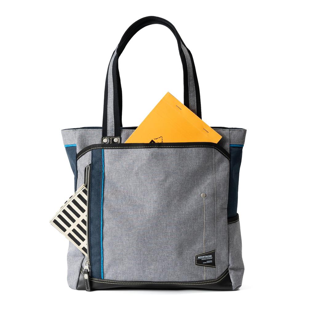 Tote Bag JLG4651 Navy [Mustache] (for Town)