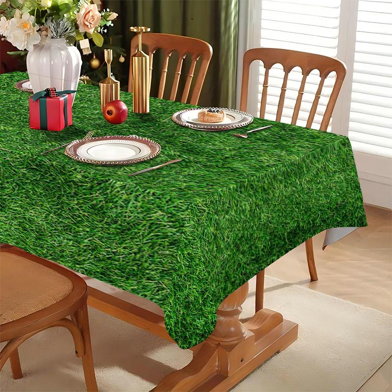 VIKAMA Скатерть из искусственной травы Водонепроницаемый дизайн травы Пикник Вечеринка Садовый журнальный столик Обеденный стол Домашний декор