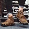 Мужская обувь ручной работы в стиле ретро для отдыха, повседневная обувь больших размеров, повседневная обувь из кожи и резины, зимние ботинки ручной работы