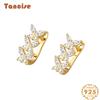 Танциз стерлингового серебра 925 пробы циркон серьги серьги-капли для женщин подарки на свадьбу