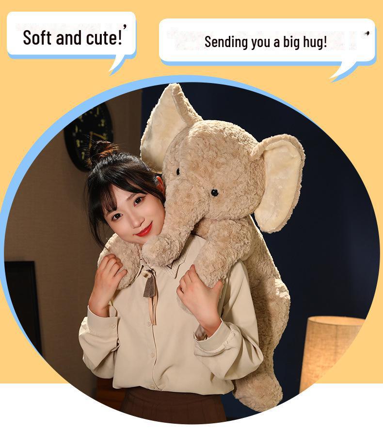 Большая плюшевая игрушка-подушка «Слон» — милая кукла-комфорт для подарка на день рождения ребенка