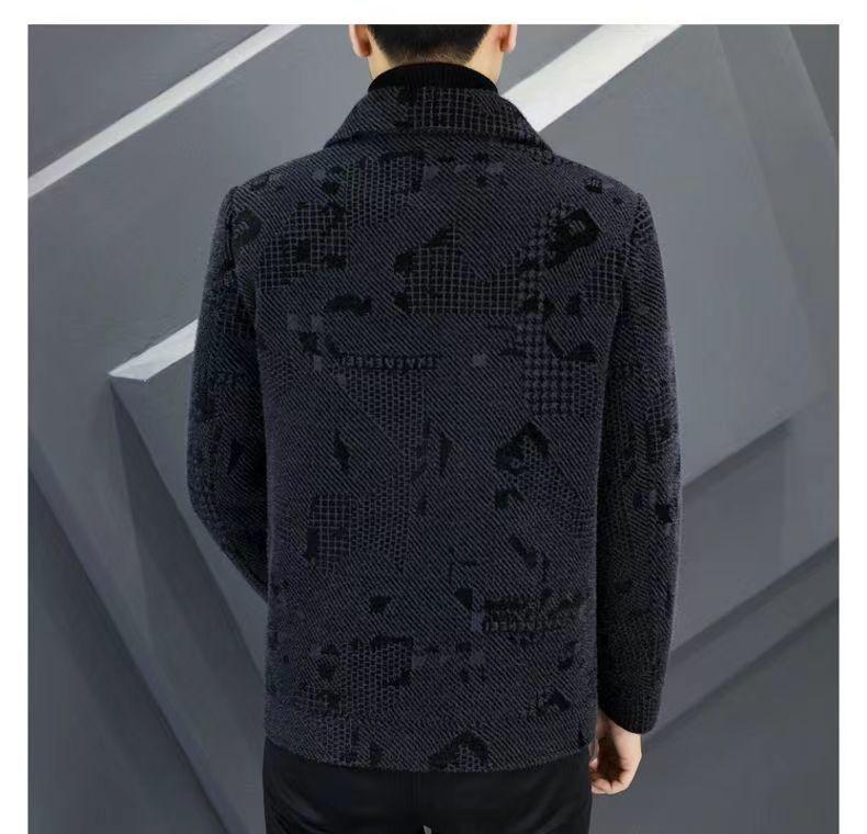 Мужская утолщенная бархатная шерстяная куртка - Новое осенне-зимнее короткое пальто