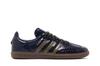 adidas Ботильоны Samba из змеиной кожи темно-синие с оливковым (Женский)