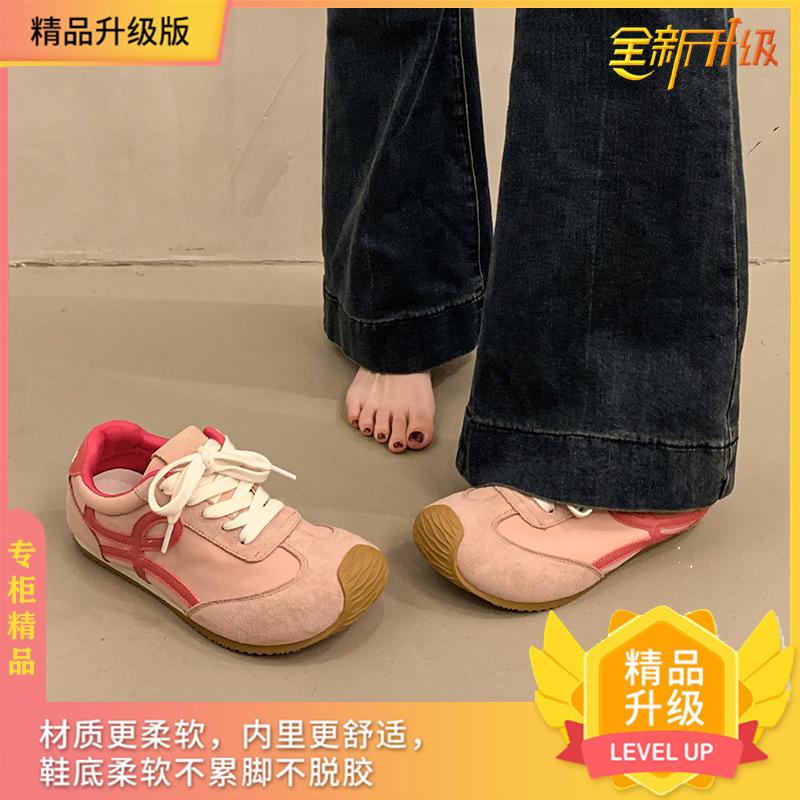 Красные немецкие кроссовки для женщин 2025 года, новая весна, ретро, симпатичные, с мягкой подошвой, для спорта и отдыха, универсальные, для сноуборда Forrest Gump