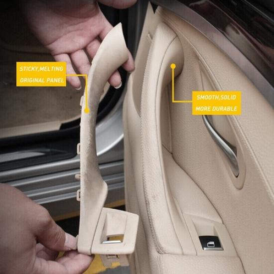 Beige For 10-16 BMW 5 Series F10 Inner Door F11 Handle Panel Pull Trim Cover