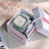 Fashion Women Watches Square Dial Pin Buckle Quartz Watch Women Luxury Ladies Electronic Wristwatches Silicone Female Clock Gift