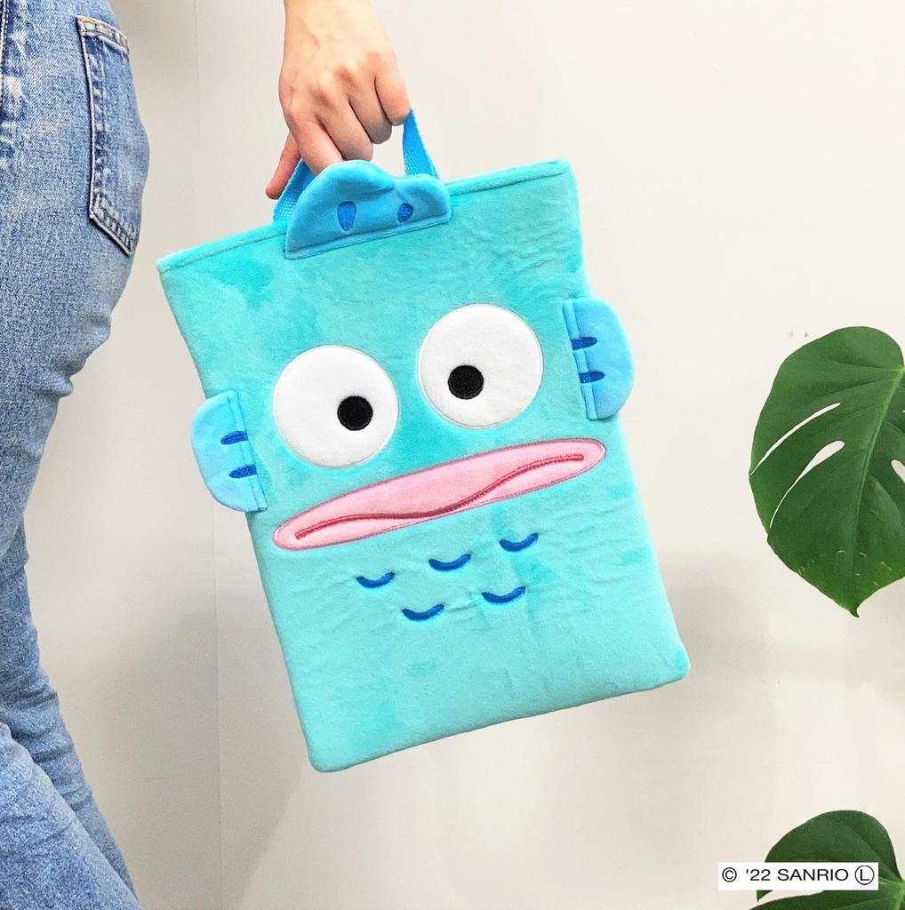 MORIPiLO Morishita Многофункциональный чехол для хранения для детей и взрослых Hangyodon Зеленый 26x35см Чехол из плюша для компьютера/планшета Товары с персонажами Sanrio 4621093