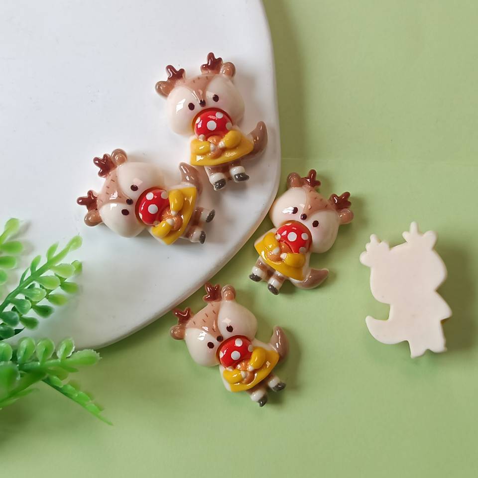 Mini Resin Animals Animal Keychains Resin Cabochons Flatback Charm for Embellishments Flat Back Scrapbooking Decor