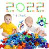 58PCS Silicone Building Blocks Kids DIY Bricks Soft Sucker Funny Block Model Construction Boys Girls Toy For Children Gift