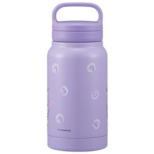 Skater Insulated Stainless Steel Mug Bottle, 350ml, with Screw Handle, Sanrio Kuromi Watercolor Cosmetics, STSC4