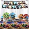 Custom Monster Truck Off-Road Theme Party Supplies Party Decorations Banner Tableware Tablecloth Tissue Birthday Arrangement