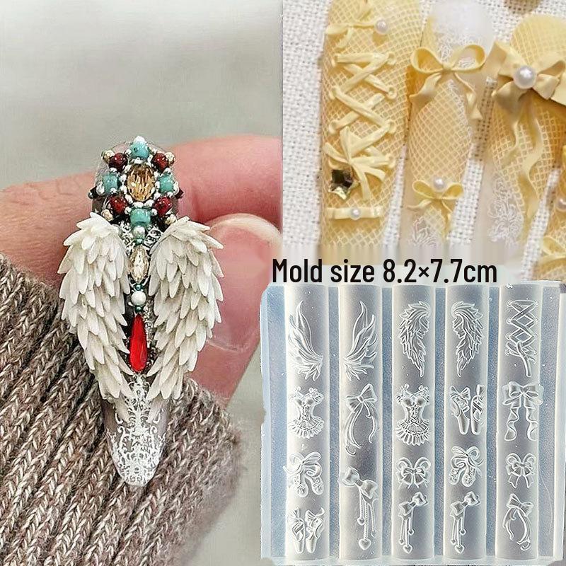 3D Мультяшная Бантик Маникюр Силиконовая Форма для Смолы и УФ-Клея DIY Поделки