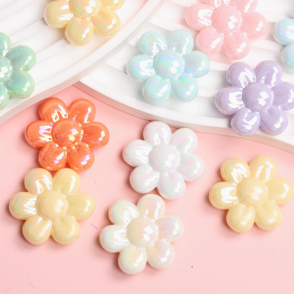 Creative Loose Beads Acrylic Creative Handmade Material Creative Beaded Material 5pcs Sunflower Beads Jewelry Accessories Charms Flower Shape Beading