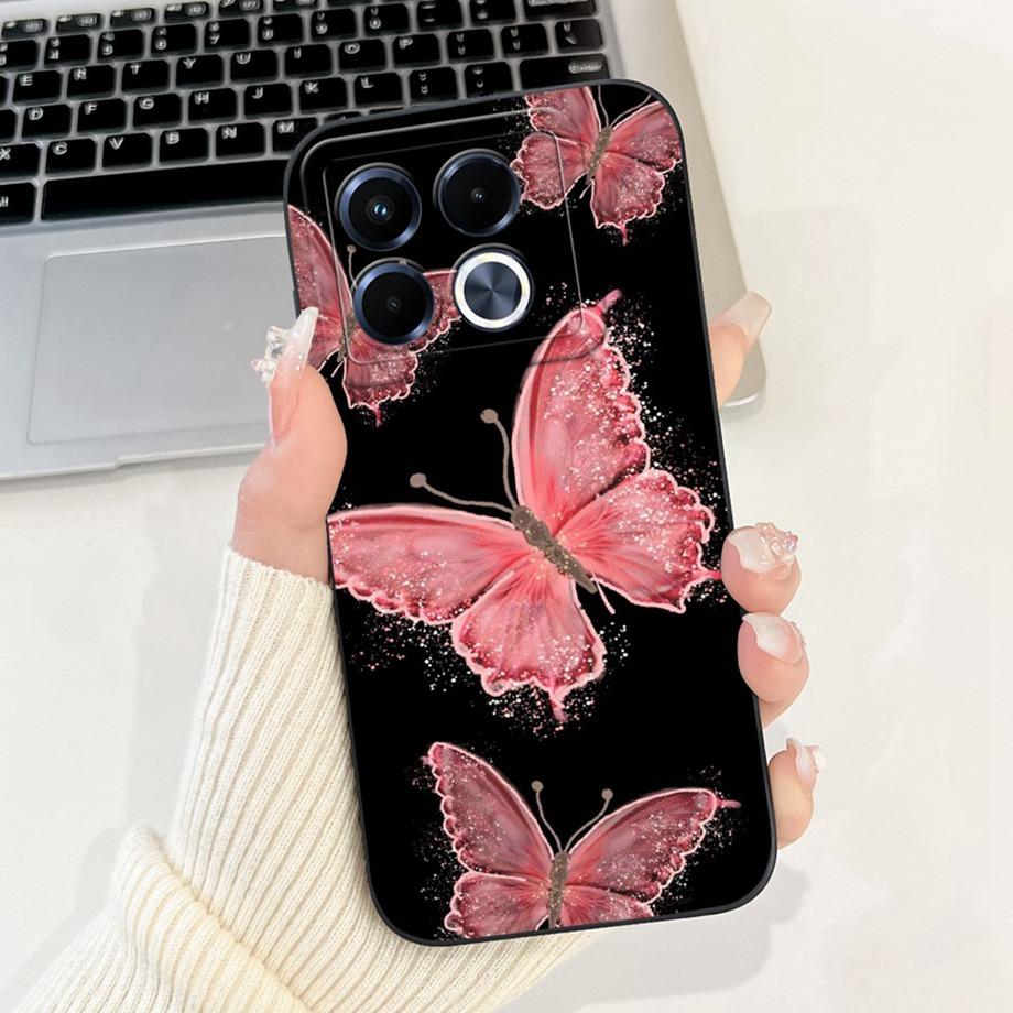 For Infinix Note 40 5G X6852 Phone Case Silicone Soft Back Cover For Infinix Note40 X6851 Bumper Dragon Cat Flower Butterfly Bag