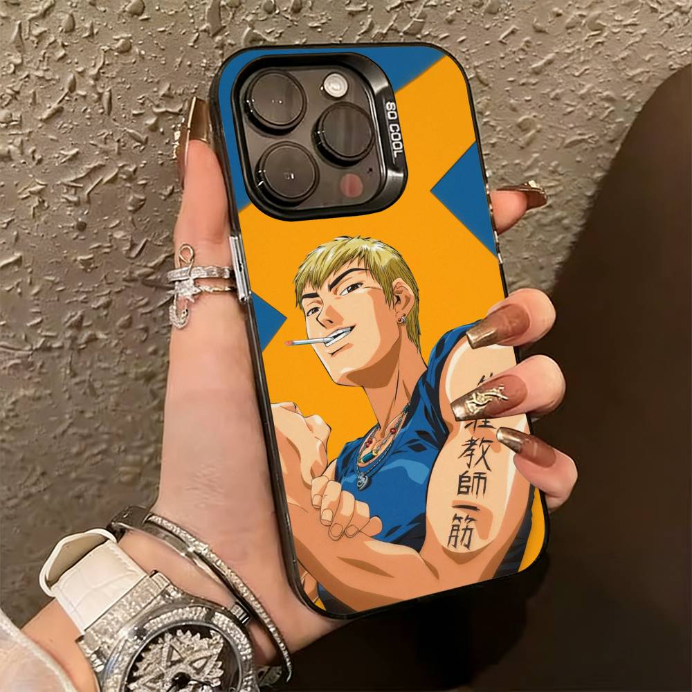 GTO Великий Учитель Онидзука Чехол для телефона для iPhone 17,16,15,14,13,12,11 Plus,Pro Max,XS, Цветной Серебристый Черный Чехол