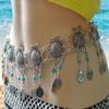 Bohemian Retro Flower Tassel Waist Chain for Belly Dance