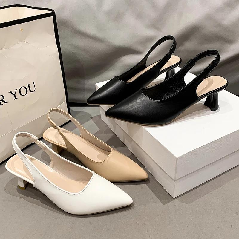 2024 Горячая Распродажа Туфли Женские Туфли Слингбэки Женские Туфли Лаконичные Офисные Туфли Женские Неглубокие Туфли Для Отдыха Плюс Размер Слипоны Женская Обувь