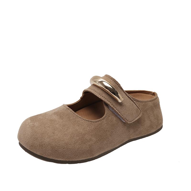 2025 Весна Новые женские балетки ретро красные с двойной пряжкой на ремне повседневные высококачественные туфли большого размера для леди Мэри Джейн