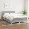 3140849 vidaXL Divan Bed with Mattress Light Grey 140x190cm Fabric