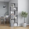 VidaXL Bookcase-Room Divider Sonoma Grey 60x24x186 Cm 816033
